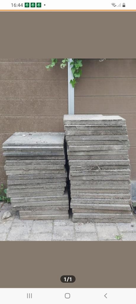 Gratis betontegels,60 bij 40 cm, Tuin en Terras, Ophalen of Verzenden, Beton, Terrastegels