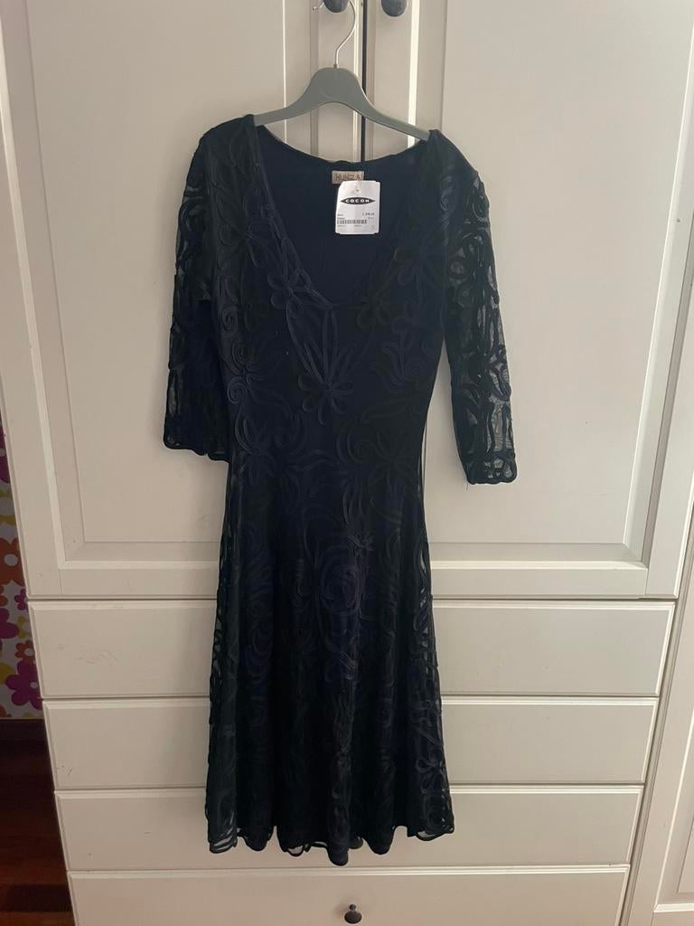 Hunza feestelijk jurk S, Kleding | Dames, Jurken, Verzenden, Zwart, Nieuw, Knielengte