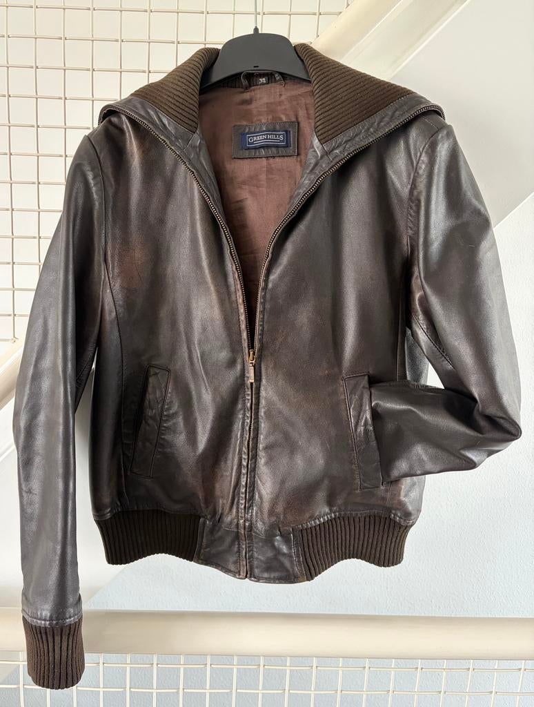 Leren jack Green Hills maat 38 bruin, Ophalen of Verzenden, Gedragen, Maat 38/40 (M), Bruin