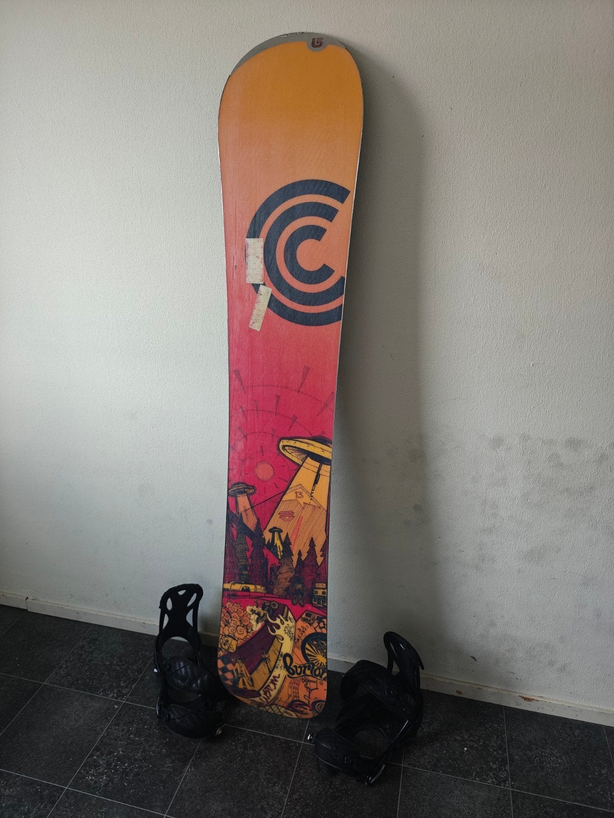 Burton Custom 62 Snowboard met Mission bindingen, Ophalen, Gebruikt, Board