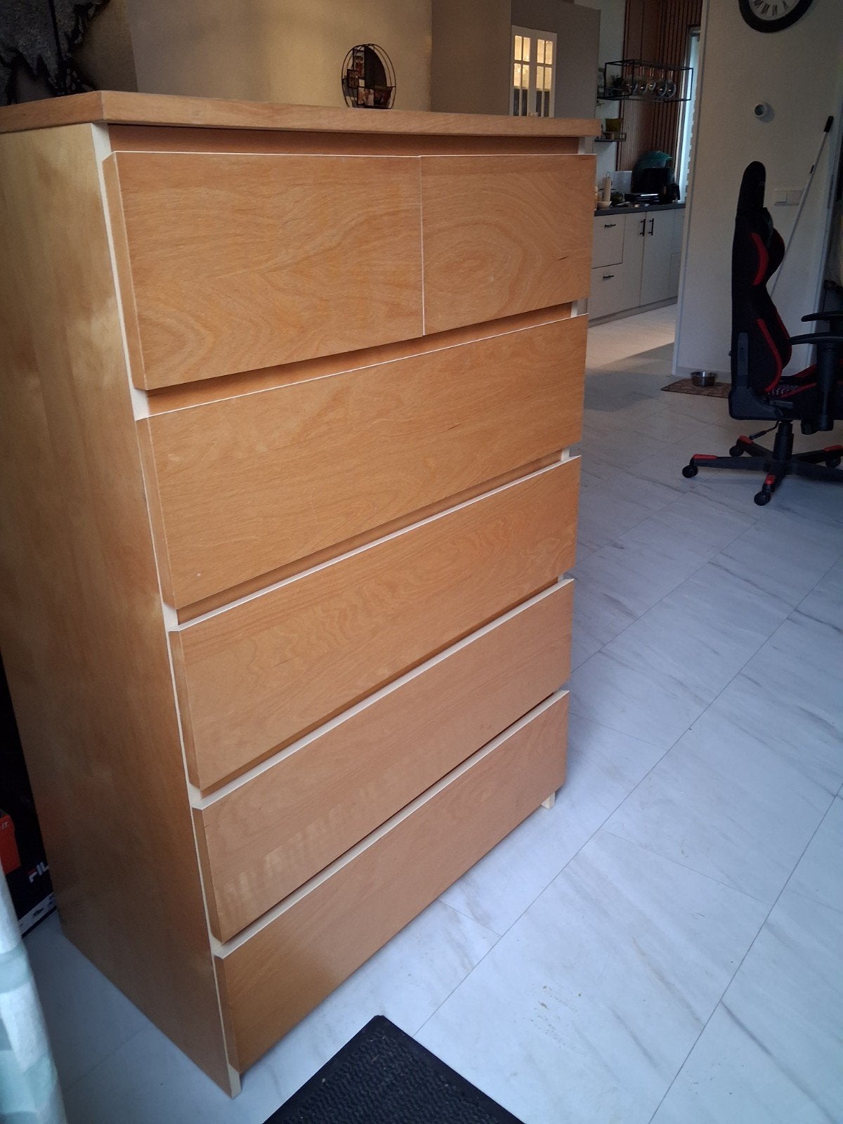 nette ikea malm ladekast met 6 lades, Ophalen, 5 laden of meer, 50 tot 100 cm, Zo goed als nieuw