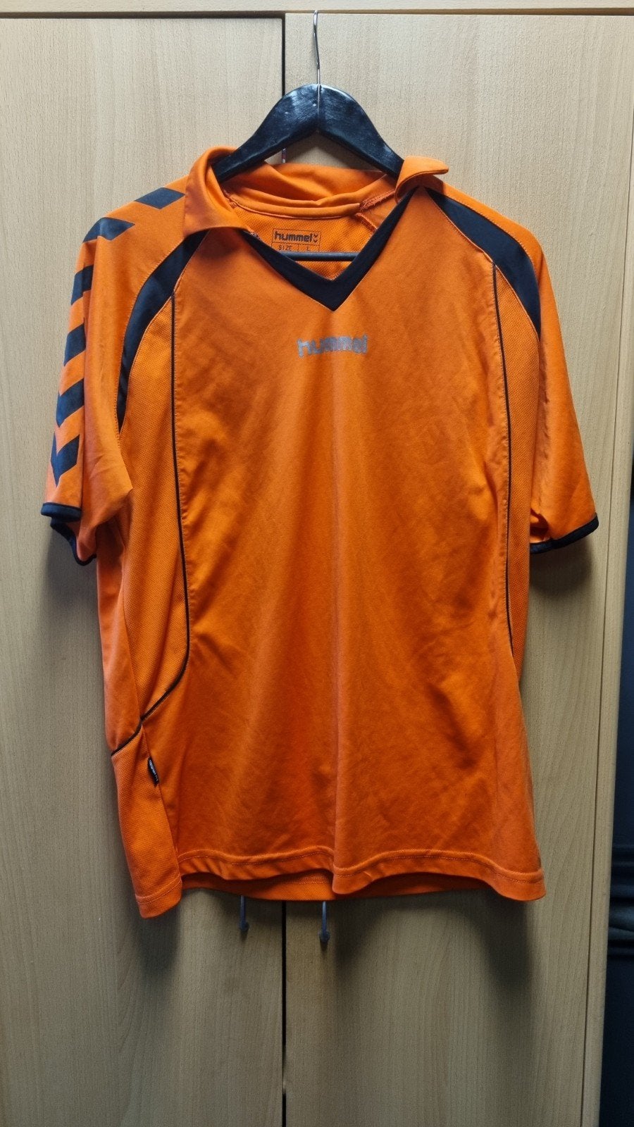Hummel Oranje Sportshirt - Maat L, Oranje, Ophalen of Verzenden, Hummel, Gedragen