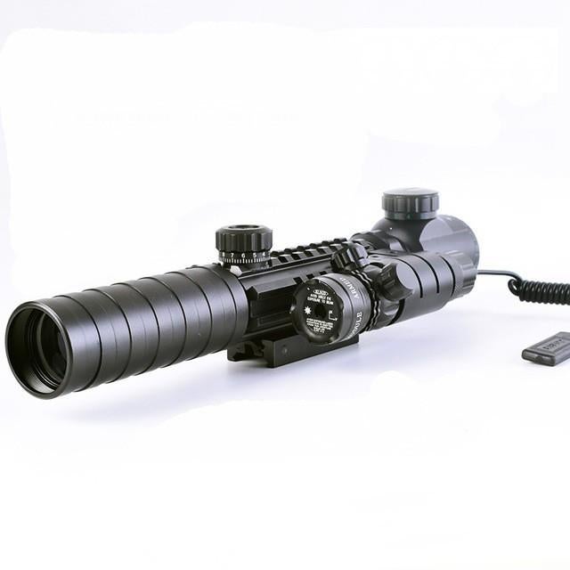 Luxe 3-9x32EG scope richtkijker icm rode laser NU € 89, Verzenden, Nieuw