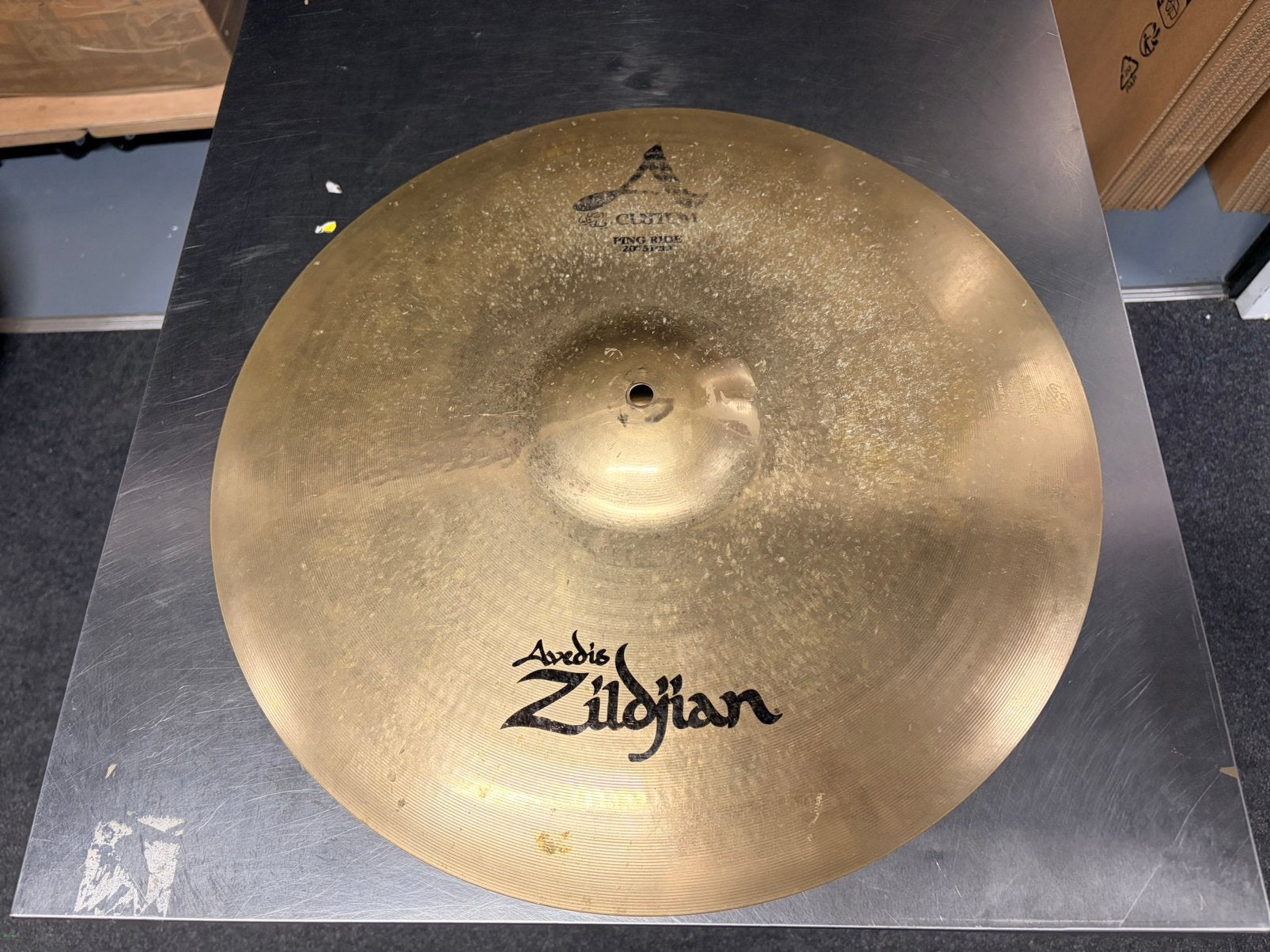 Zildjian A Custom ping ride 20”, Ophalen of Verzenden, Gebruikt, Drums of Percussie