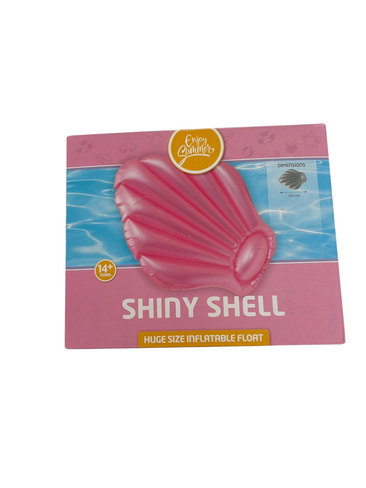 Roze schelp groot luchtbed opblaasbare float XXL 152 cm, Ophalen of Verzenden, Nieuw, Overige typen