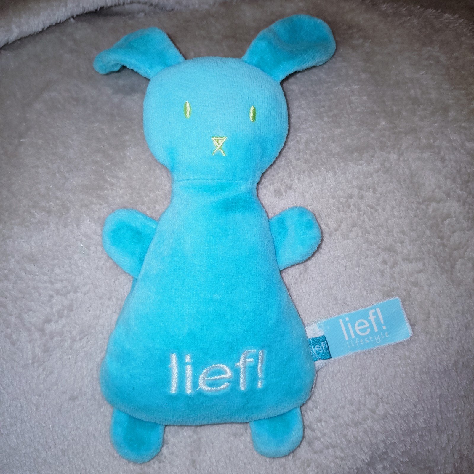Lief lifestyle klein blauw konijnen kroel., Kinderen en Baby's, Speelgoed | Knuffels en Pluche, Gebruikt, Overige merken, Blauw