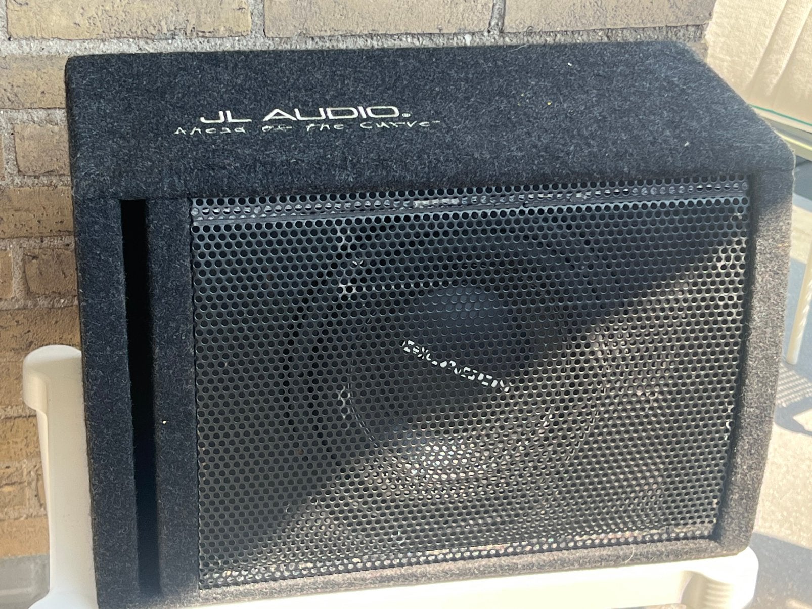 Gladen SQX 10 inch subwoofer 350W RMS + 2 kisten jl audio, Verzenden, Gebruikt