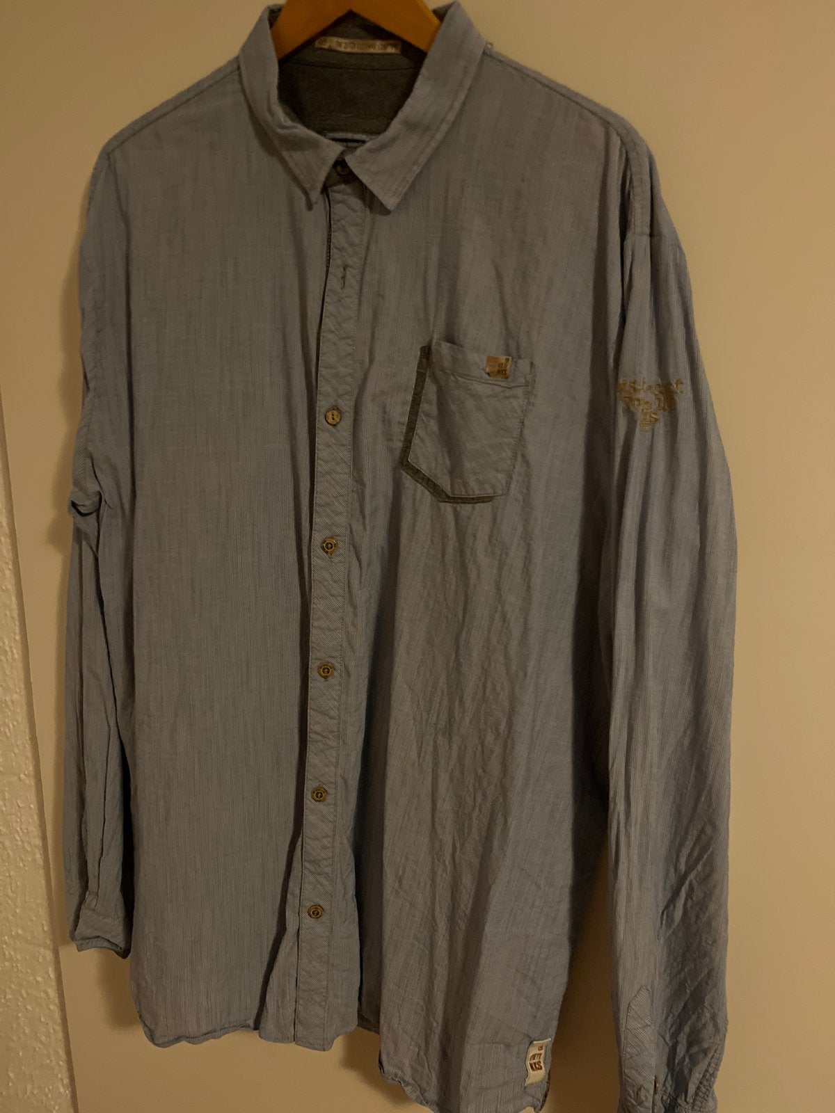 No Excess overhemd maat 3XL, Kleding | Heren, Ophalen of Verzenden, Gedragen, Blauw, Overige halswijdtes