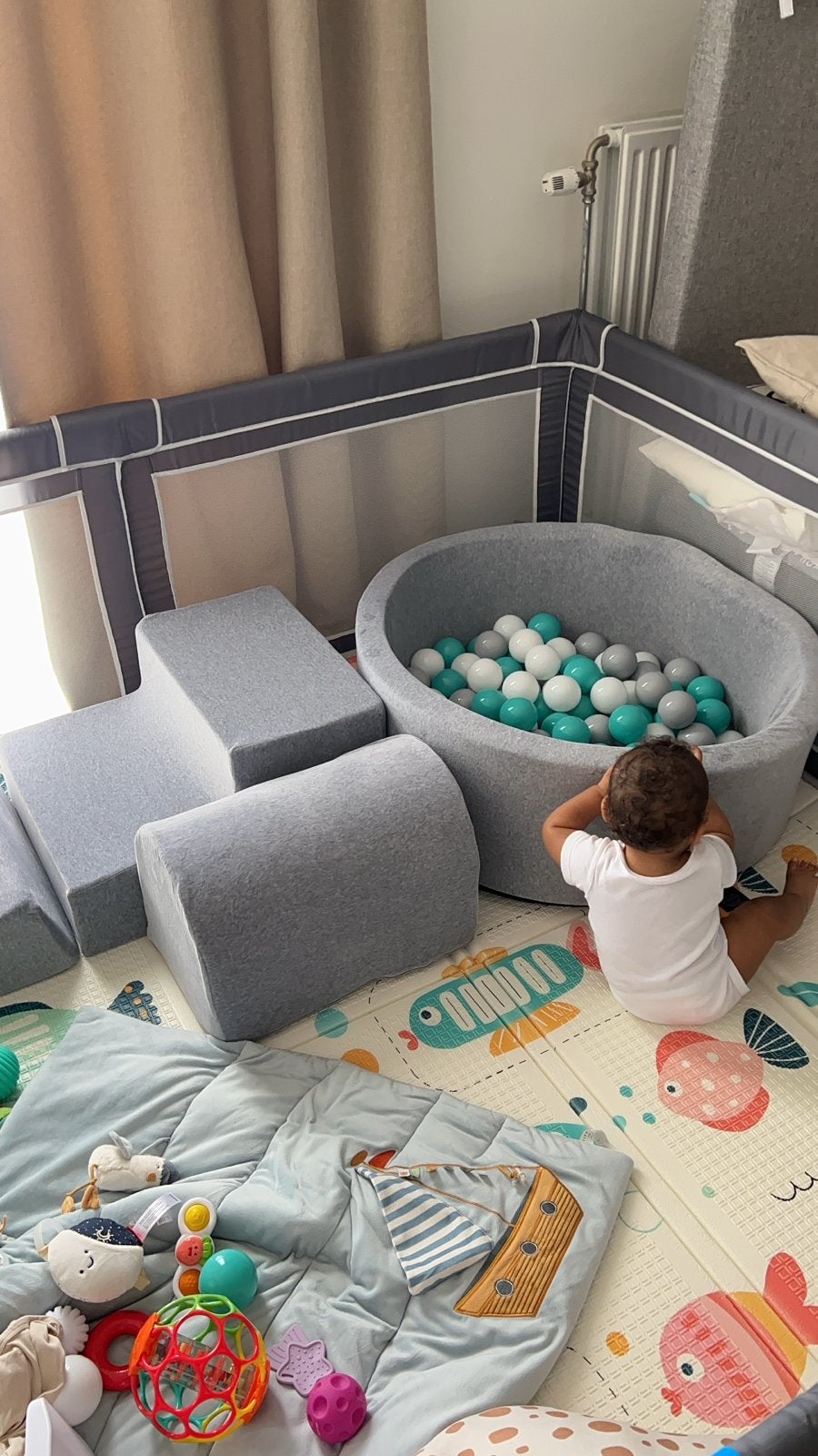 Meow Baby Ballenbak met 3-delige klimset, Kinderen en Baby's, Speelgoed | Babyspeelgoed, Ophalen, Zo goed als nieuw, Overige typen