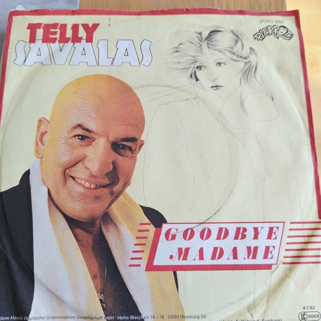 Telly Savalas - Goodbye Madame Single (Vinyl), Cd's en Dvd's, Gebruikt, 7 inch, Single, Ophalen of Verzenden