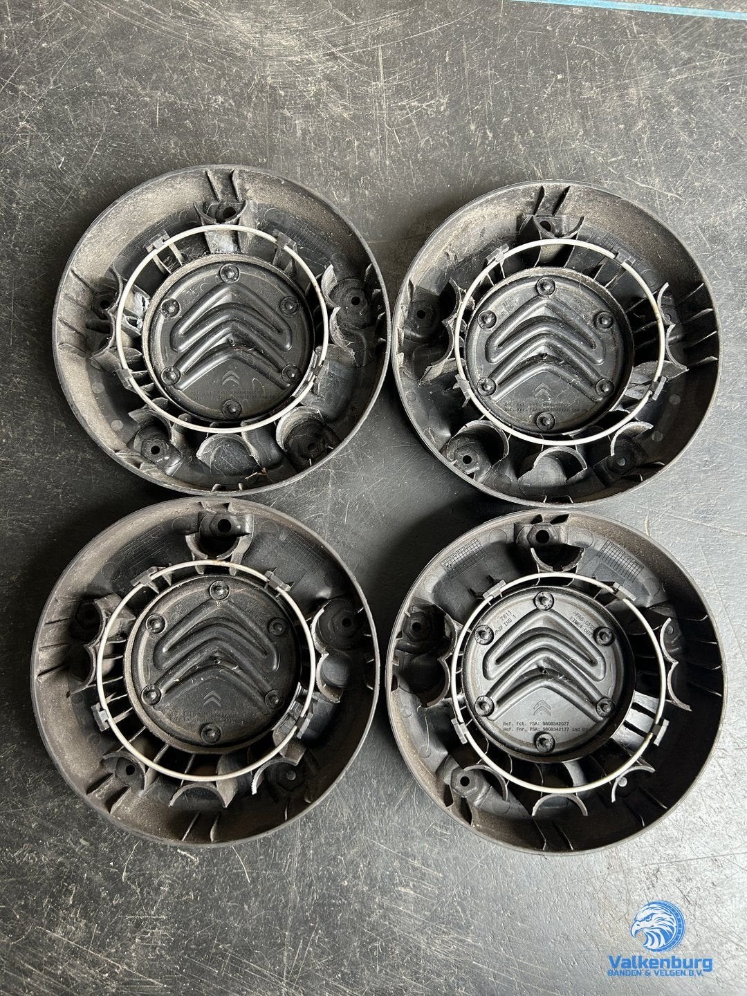 ORIGINELE Citroen Berlingo naafkap naafdop set zwart, Auto diversen, Wieldoppen, Gebruikt, -, Verzenden, -