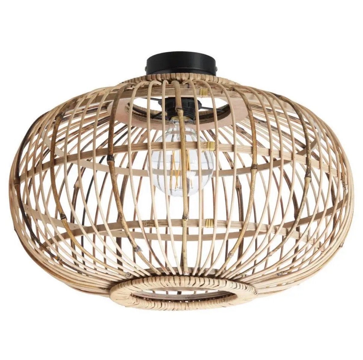 Kwantum Boreas naturel plafondlamp - Bamboe, Ophalen, Bohemian, Overige merken, Natuurlijk materiaal