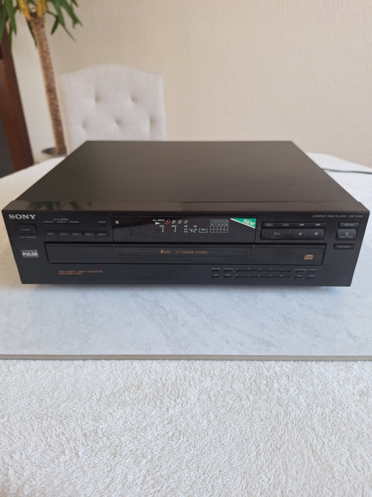 SONY..CDP - C345  / 5 CD WISSELAAR / PERFECTE STAAT  !!, Audio, Tv en Foto, Cd-spelers, Ophalen of Verzenden, Zo goed als nieuw