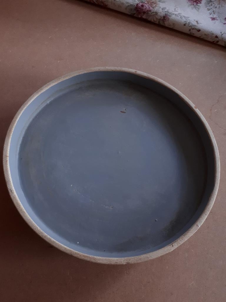 SCHOTEL MET 3 POOTJES VOOR BIJV ONDER POT BONSAIBOOM, Tuin en Terras, Bloembakken en Plantenbakken, Steen, Minder dan 30 cm, Rond