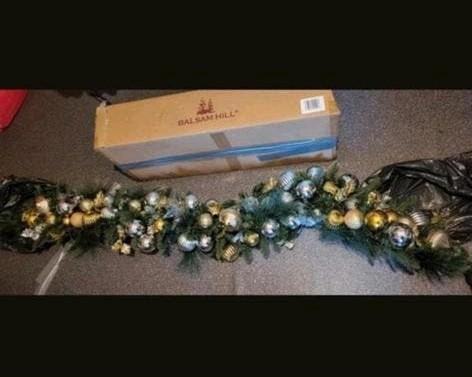 Balsam Hill  professionele guirlande met licht en ornamenten, Diversen, Kerst, Ophalen, Zo goed als nieuw