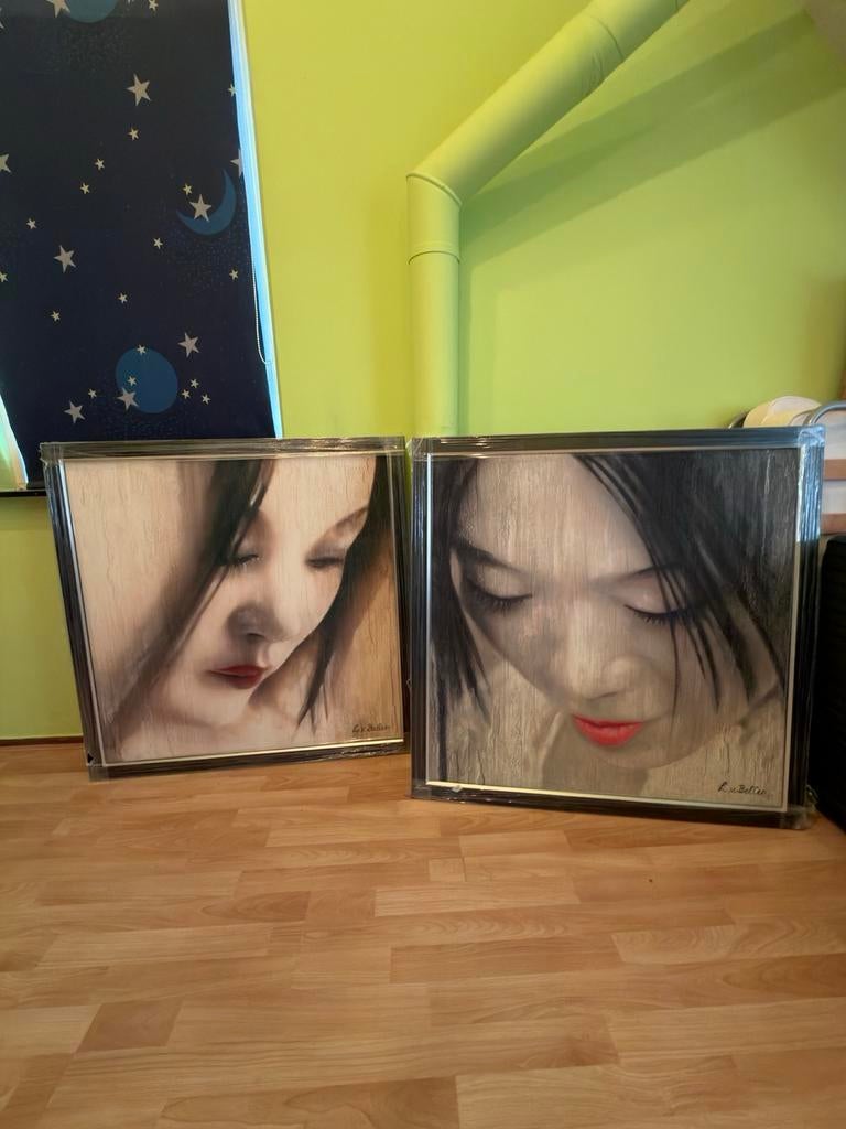 Geisha schilderijen, Antiek en Kunst, Kunst | Schilderijen | Modern, Ophalen