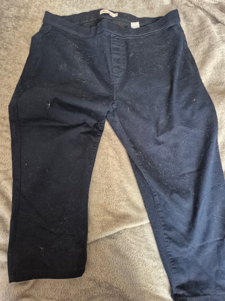 Capri broek, Verzenden, Zwart, Maat 42/44 (L), Zo goed als nieuw