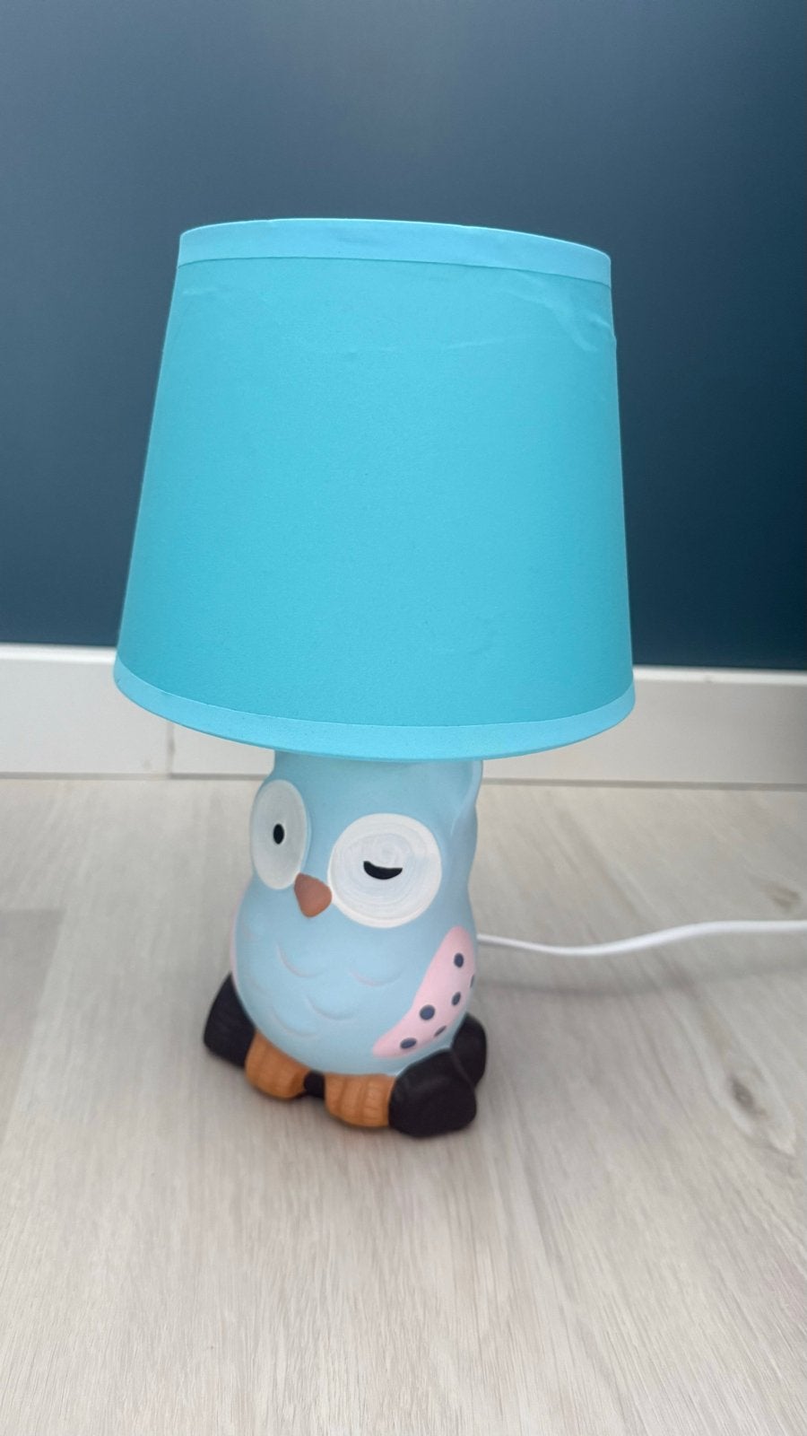 Uil lampje, wereldbol en wekker, Ophalen, Gebruikt, Kunststof, Minder dan 50 cm