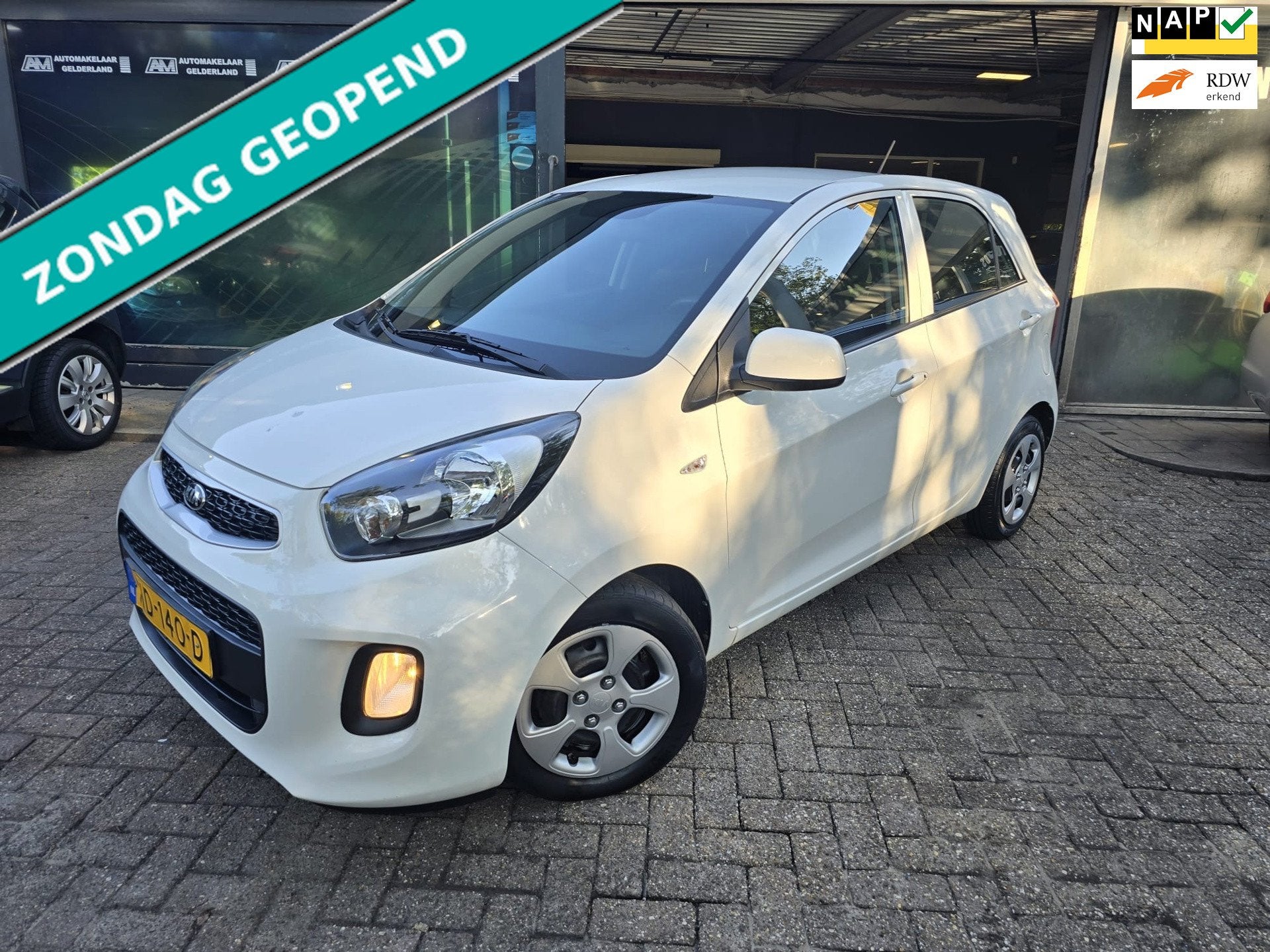 Kia Picanto 1.0 CVVT Summer Edition | 3/6 OF 12 MND GARANTIE, Auto's, Kia, Stof, Gebruikt, Euro 6, Origineel Nederlands