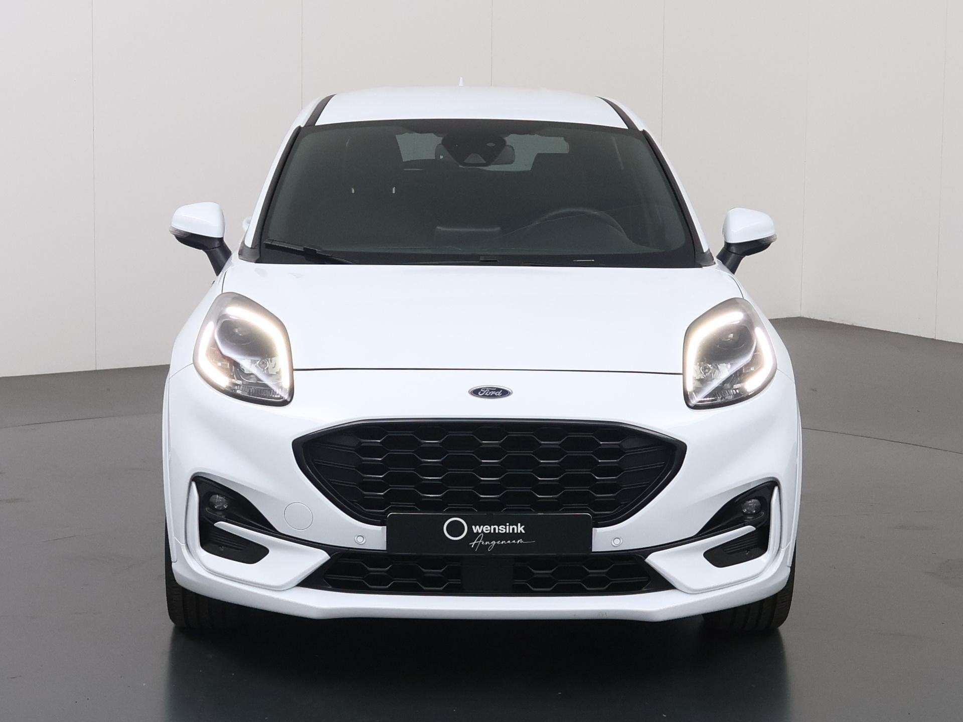 Ford Puma 1.0 EcoBoost Hybrid ST-Line X | Navigatie | Parkee, Auto's, Ford, 125 pk, 1298 kg, Leder en Stof, Wit