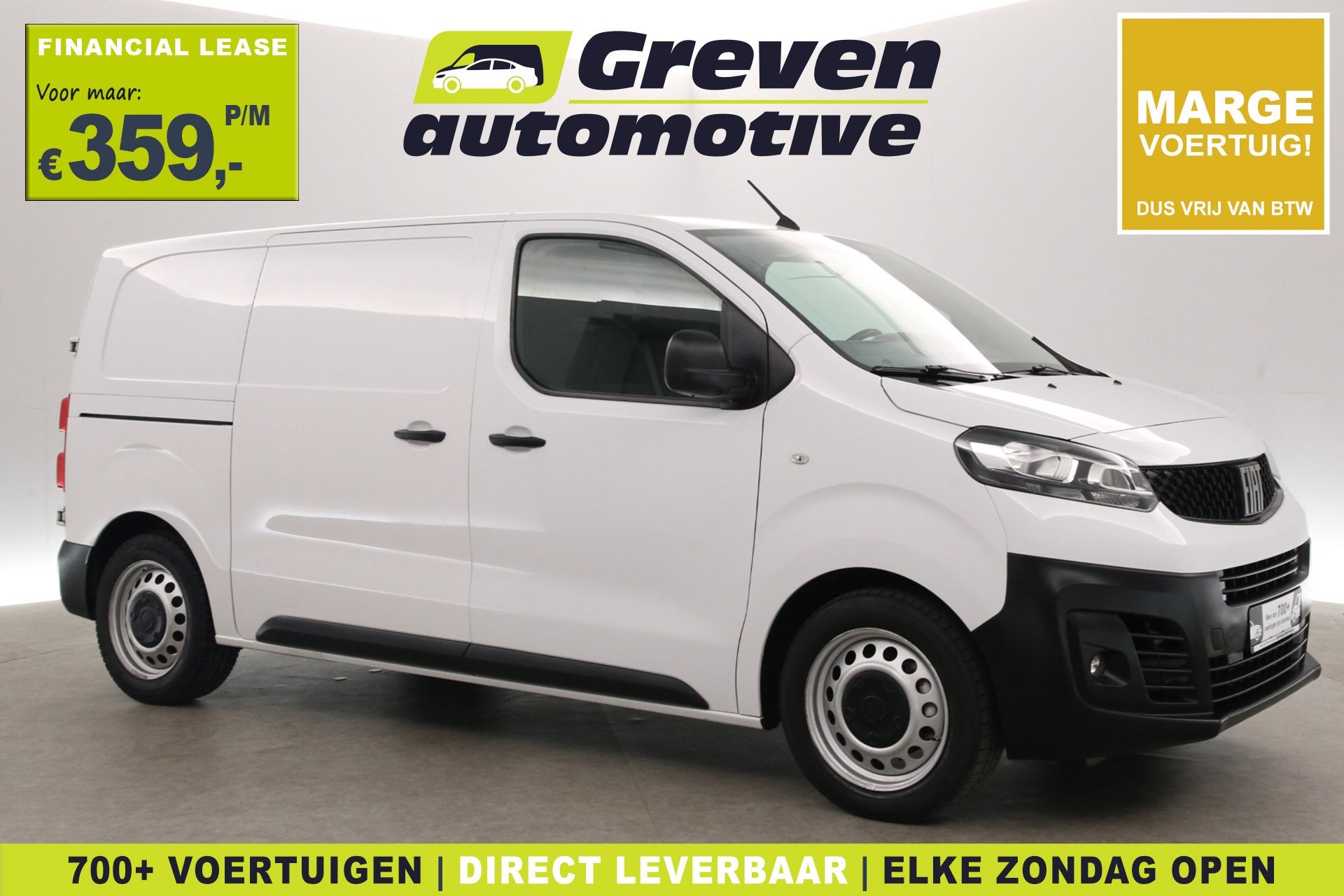 Fiat Scudo 1.5 MultiJet L2H1 | Marge | Airco | Cruise | Came, Gebruikt, Euro 6, 2000 kg, Wit