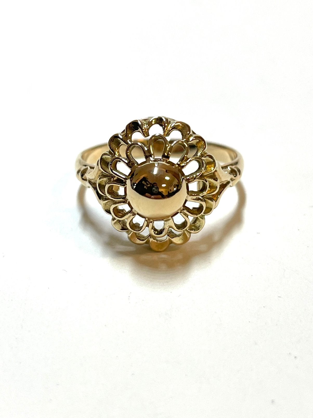14k gouden ring, 18 tot 19, -, -, Ophalen of Verzenden