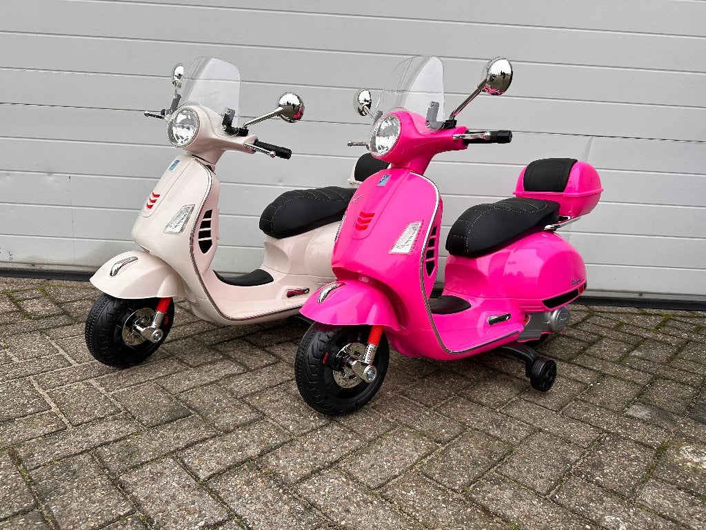 Vespa GTS Super 12v scooter wit Leer / MP3 / AUX verlichtin, Ophalen of Verzenden, Nieuw, Overige typen