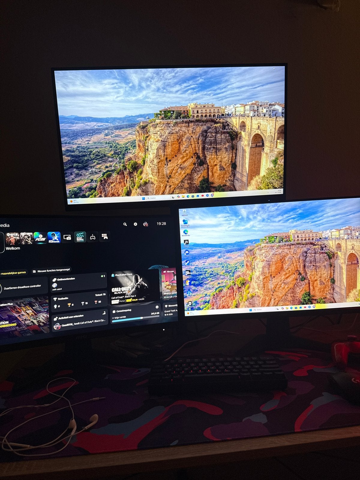 Complete Gaming Setup: PC, 2x MSI Monitoren (300Hz & 180Hz), Zo goed als nieuw, Gaming, HDD, 3 tot 4 Ghz