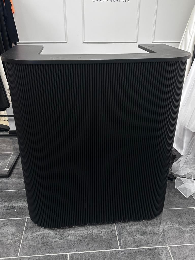 Winkelbalie / receptie zwart 100 cm breed, Ophalen of Verzenden, Zo goed als nieuw