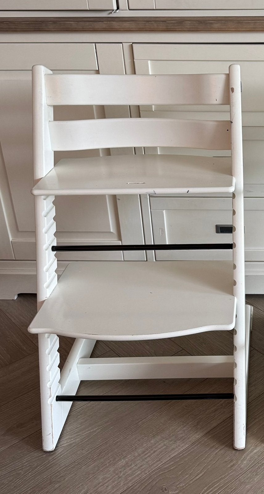 Stokke Tripp Trapp wit, Ophalen, Gebruikt, Meegroeistoel, Aanschuifbaar