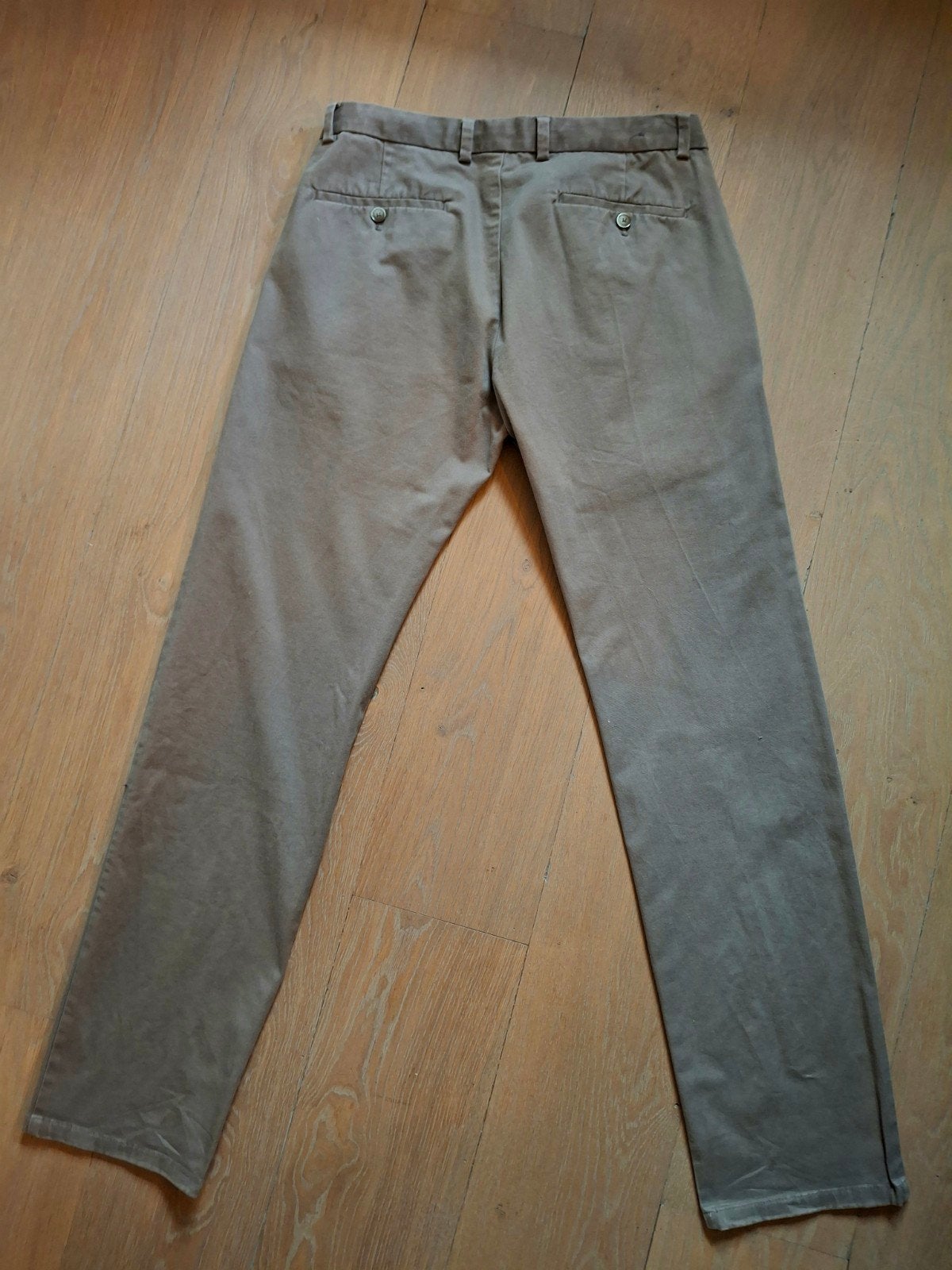 Esprit Chino Heren - Slim Fit - Maat M - Beige / taupe, Maat 48/50 (M), Beige, Ophalen of Verzenden, Zo goed als nieuw
