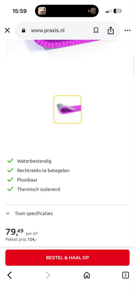 Qboard qreative buigbare isolatieplaat - 120x60x3 cm, Minder dan 4 cm, Nieuw, Ophalen of Verzenden, Hardschuim (Pir)