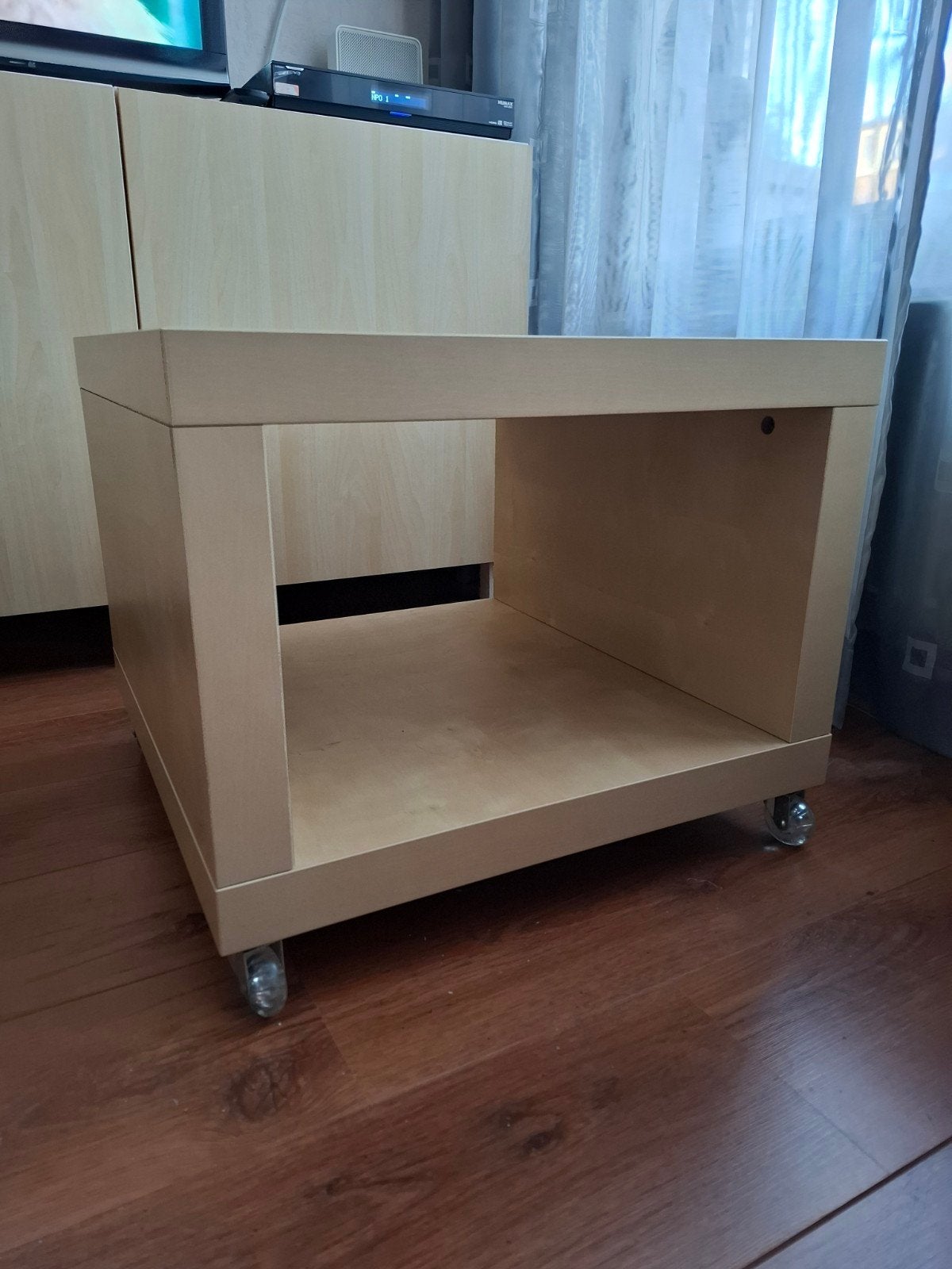 IKEA Lack salontafel 55x55x45 cm met wielen, Ophalen, Overige materialen, Gebruikt, 50 tot 100 cm