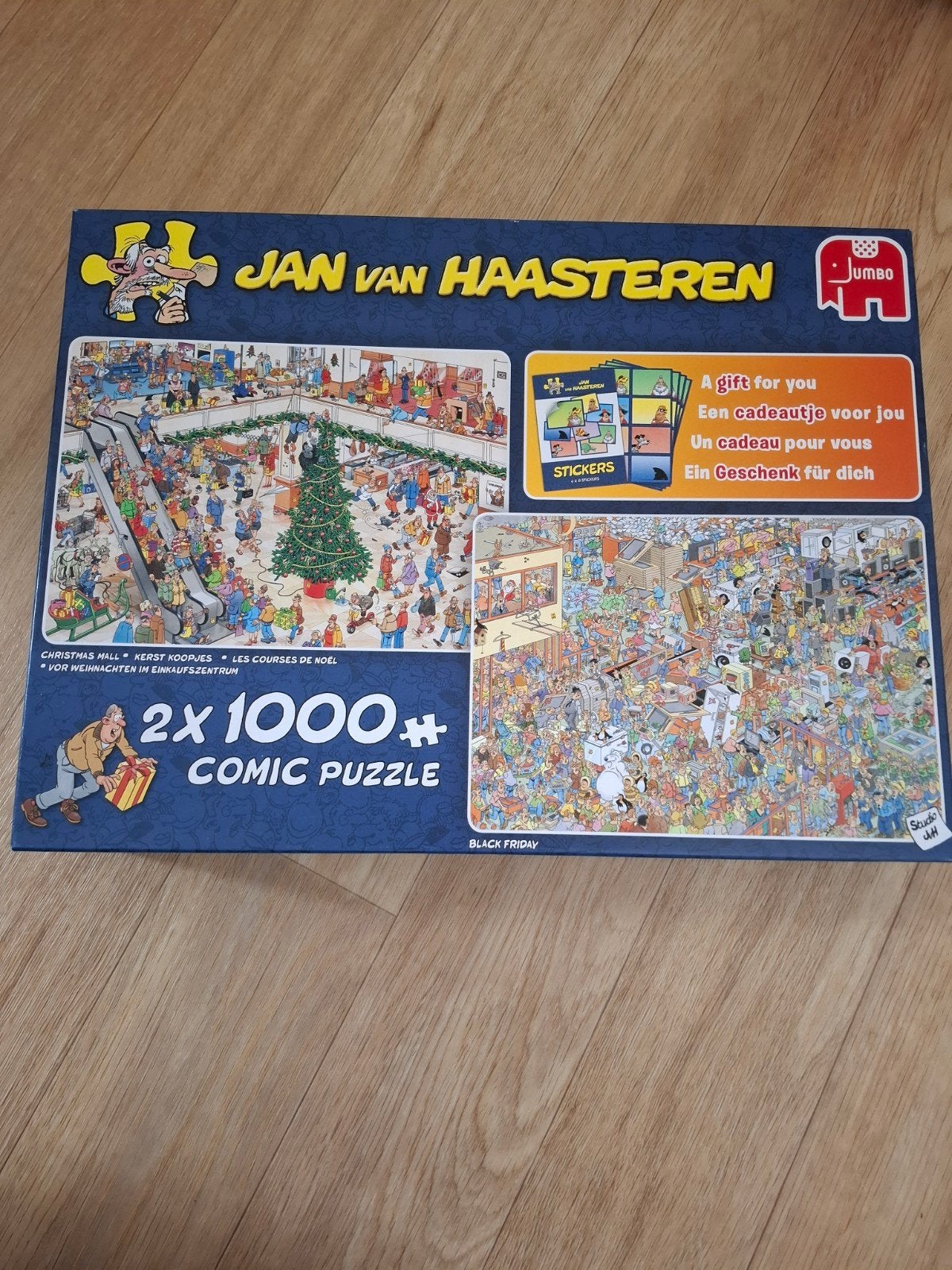 2x1000 Jan van Haasteren puzzel, Ophalen, 500 t/m 1500 stukjes, Zo goed als nieuw, Legpuzzel