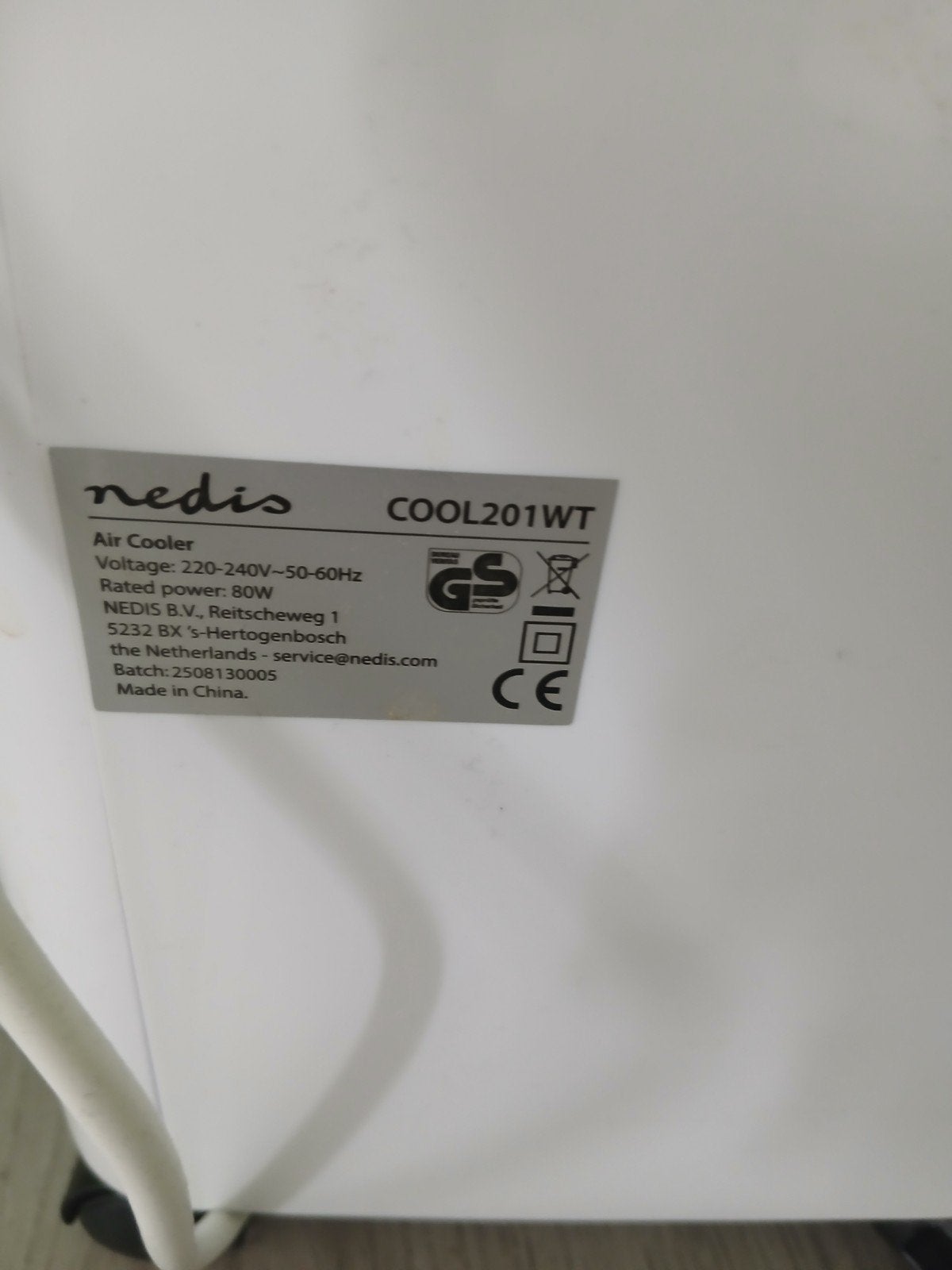 Nedis Air Cooler, Ophalen of Verzenden, Luchtreiniger