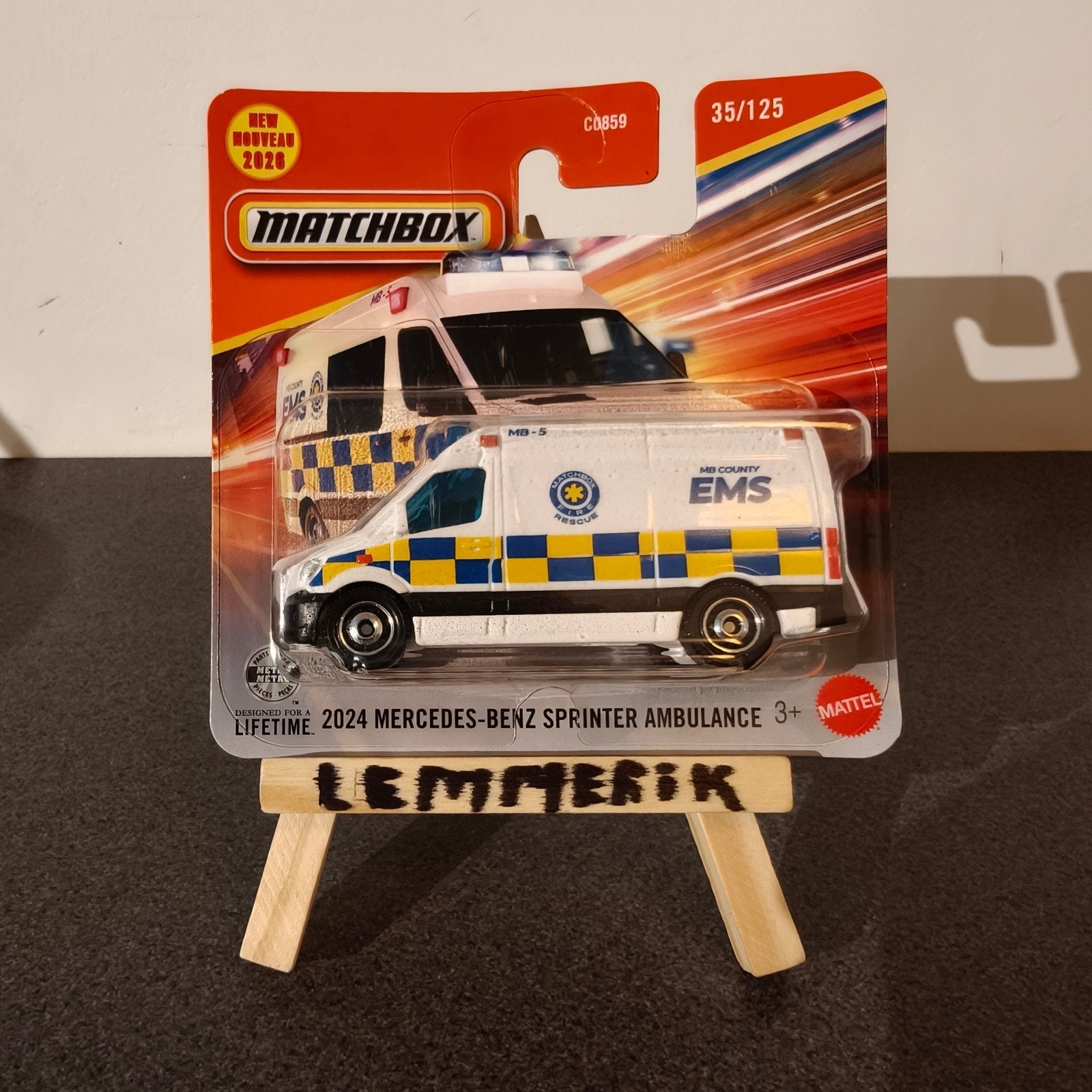 Matchbox 2024 Mercedes-Benz Sprinter Ambulance, Ophalen of Verzenden, Nieuw, Auto