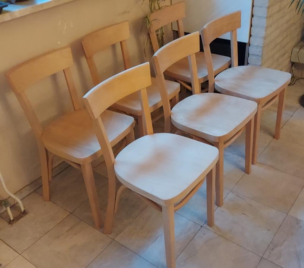 Vintage Zweedse stoelen (Ikea Jussi) - set van 6, Huis en Inrichting, Stoelen, Ophalen, Gebruikt, Bruin, Vintage Ikea Zweeds