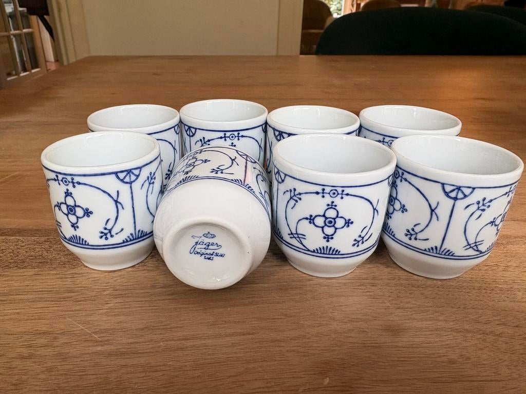 Saks blau eierdopjes, Antiek en Kunst, Antiek | Servies compleet, Ophalen