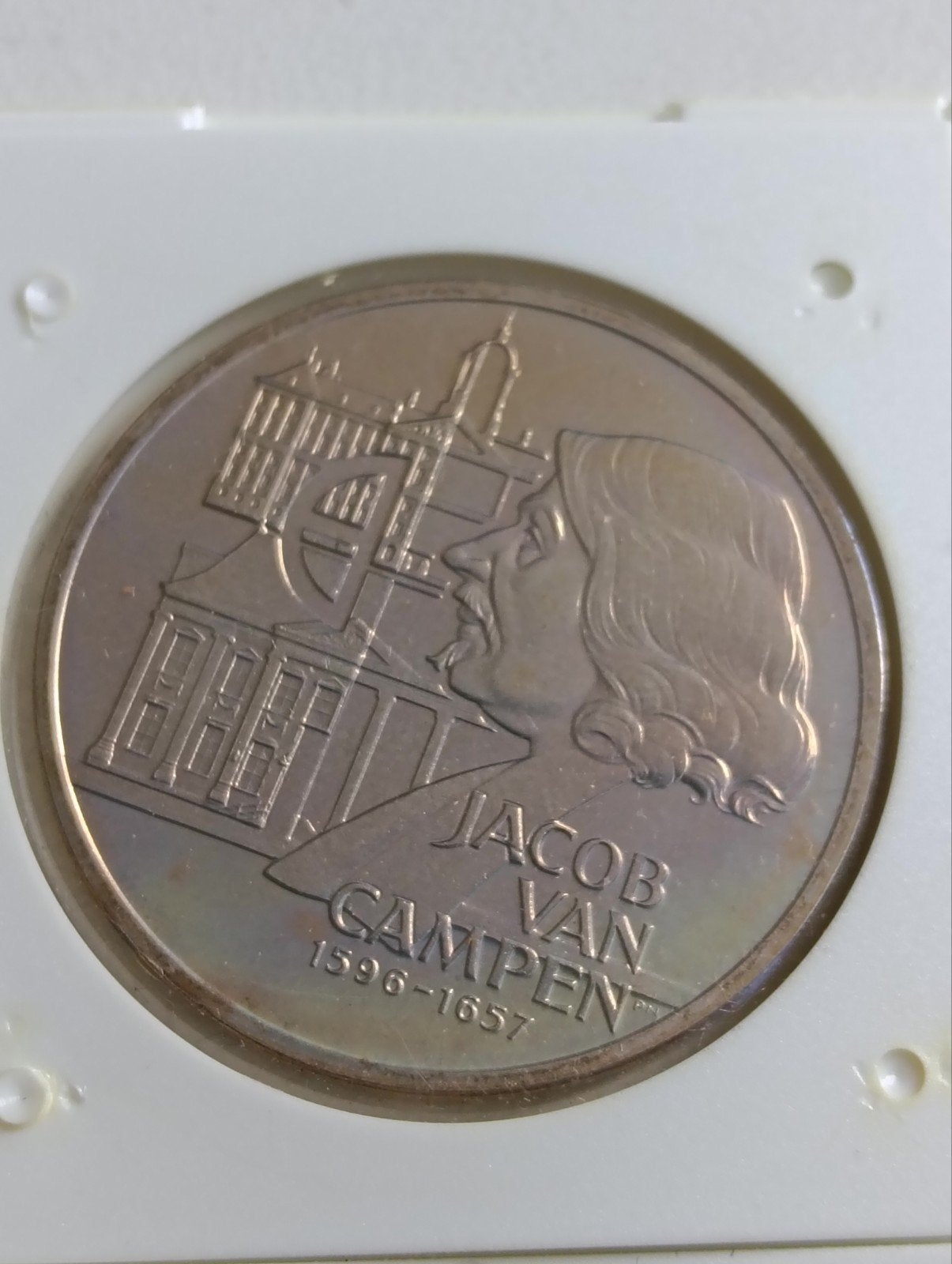 Jacob van Campen ECU Nederland 1996 met certificaat, Postzegels en Munten, Ophalen of Verzenden, Koningin Beatrix, Overige waardes