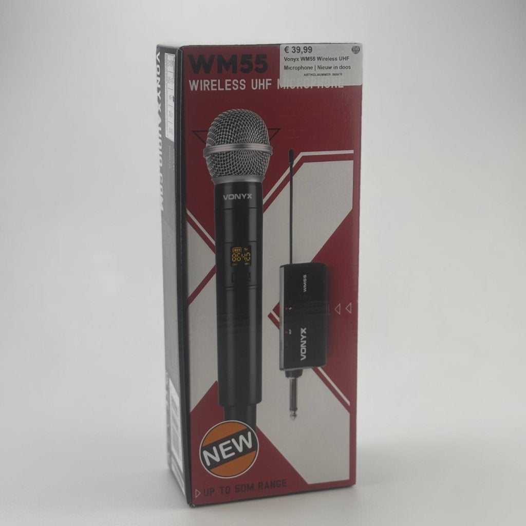 Vonyx WM55 Wireless UHF Microphone | Nieuw in doos