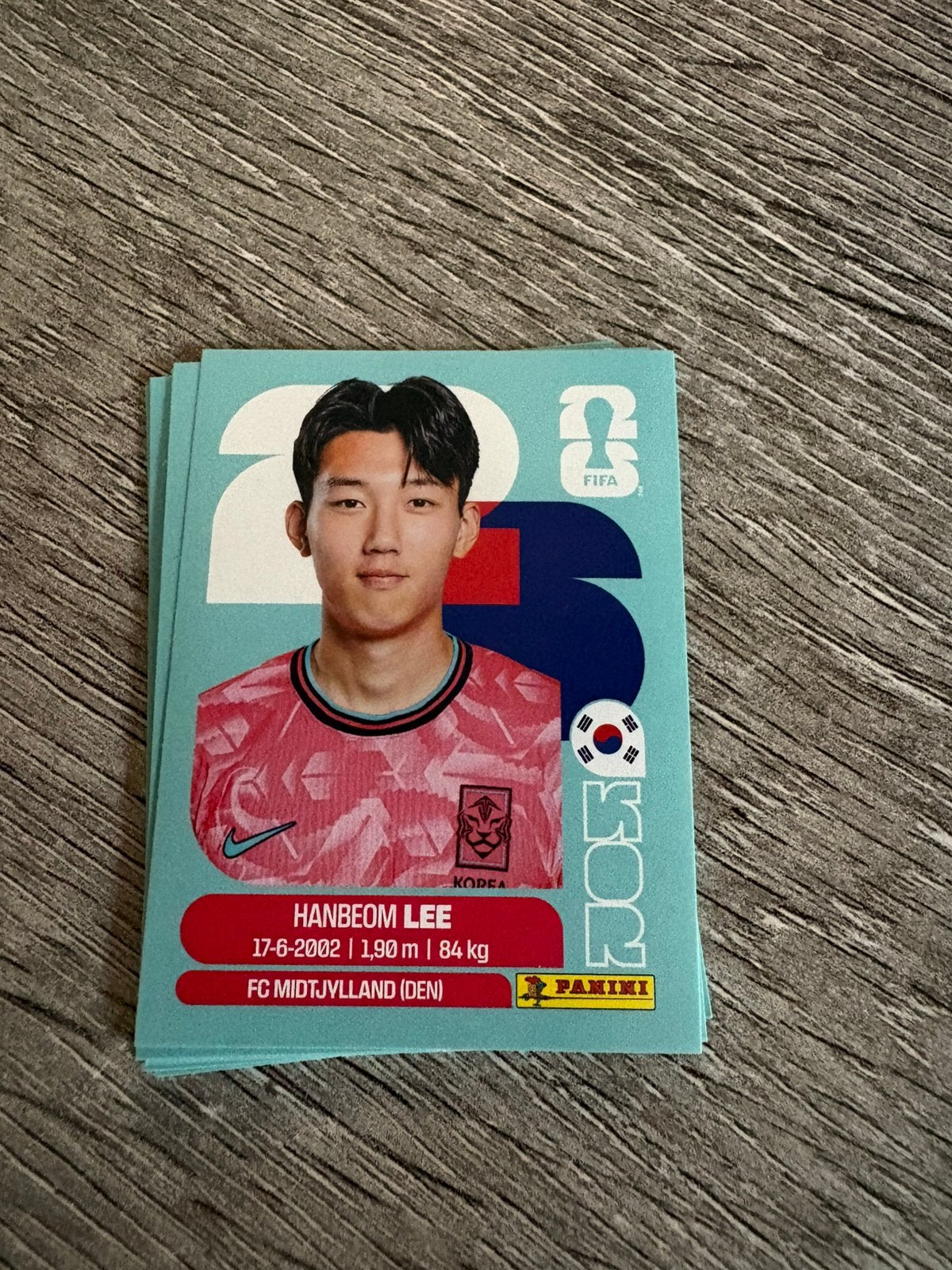 Panini wk 2026 Hanbeom Lee, Hobby en Vrije tijd, Stickers en Plaatjes, Ophalen of Verzenden, Zo goed als nieuw, Sticker