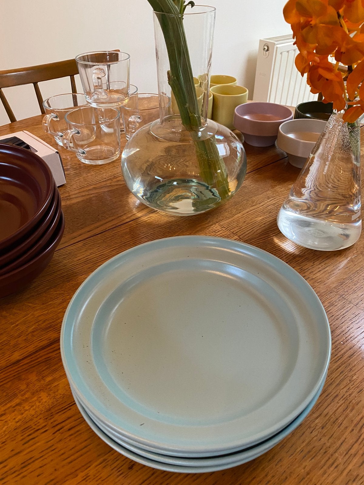 Te koop: compleet Ikea sevies inclusief 10 theeglazen, Antiek en Kunst, Ophalen of Verzenden
