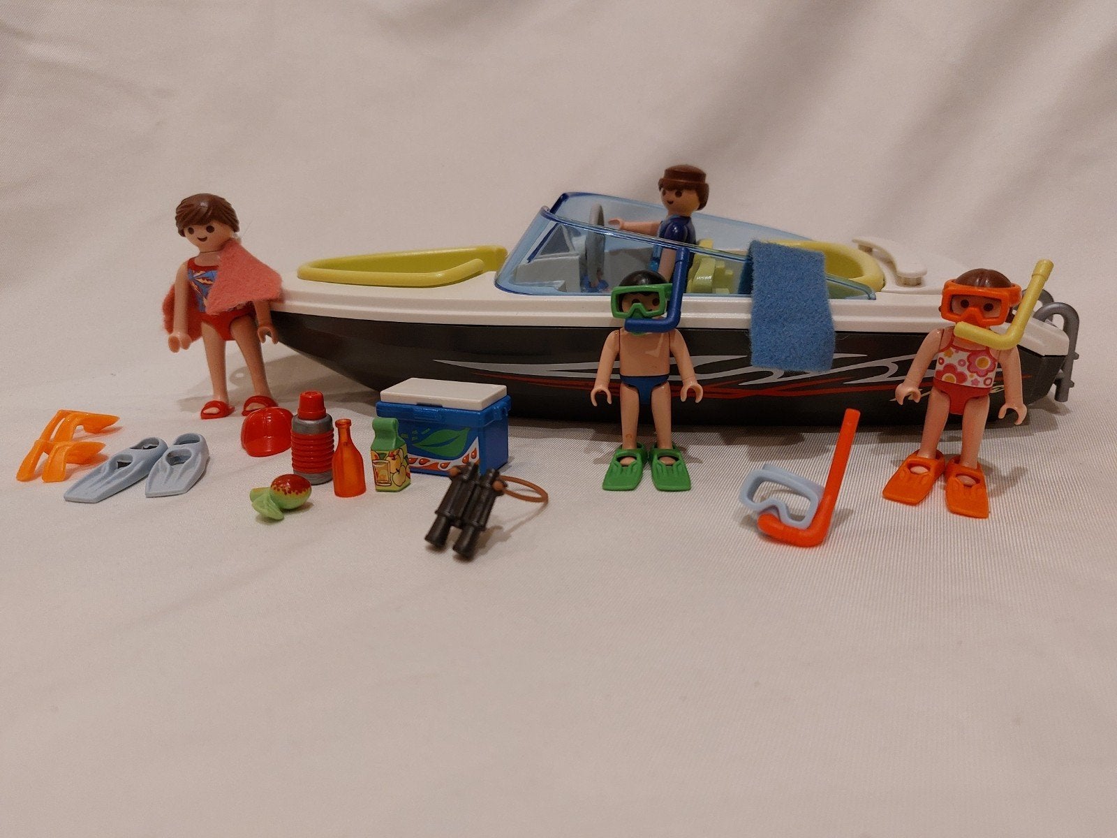 Playmobil speedboot set 4862 met familie en accessoires, Gebruikt, Complete set, Ophalen of Verzenden, Summer fun