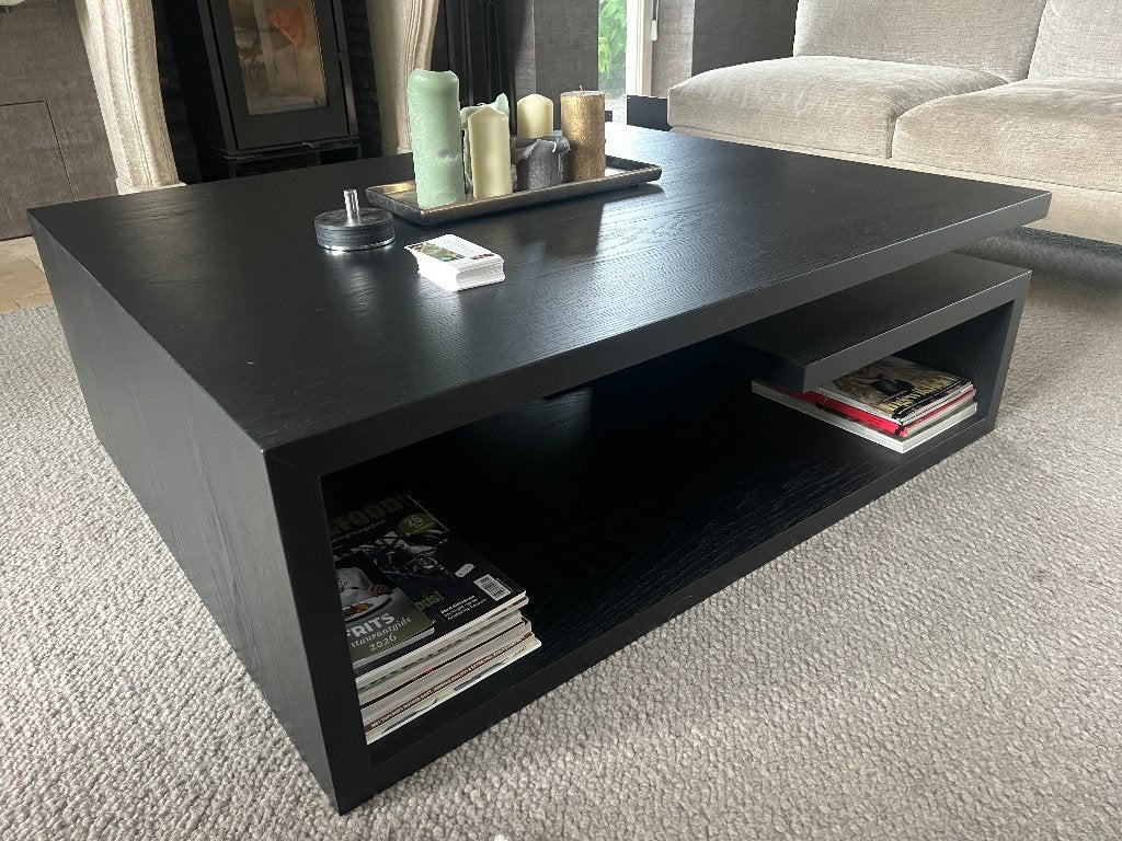 XVL home collection zwarte salontafel, Ophalen, Modern design, Zo goed als nieuw, 100 tot 150 cm