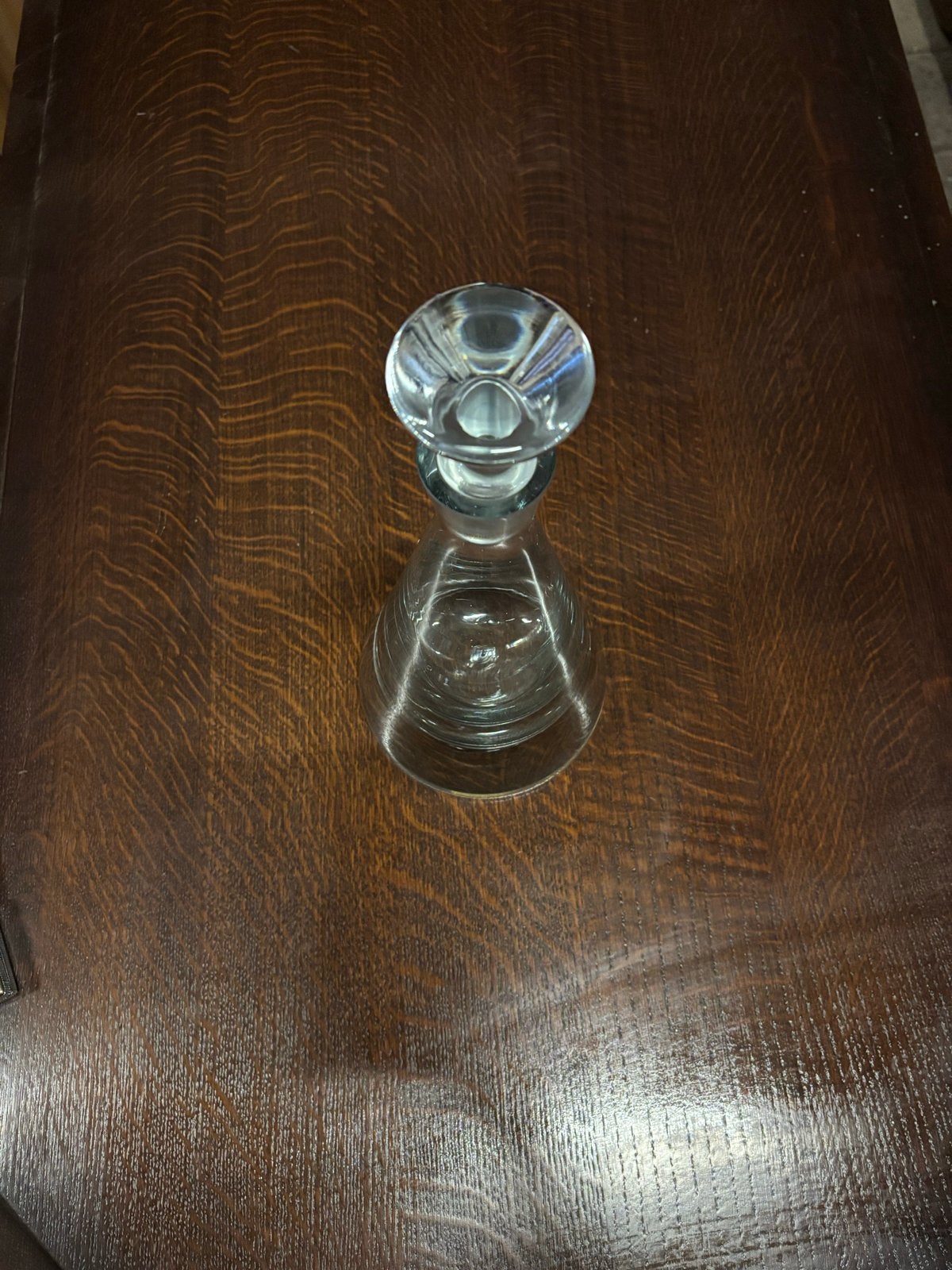 Vintage Krosno Polen glazen karaf met stop, Ophalen of Verzenden
