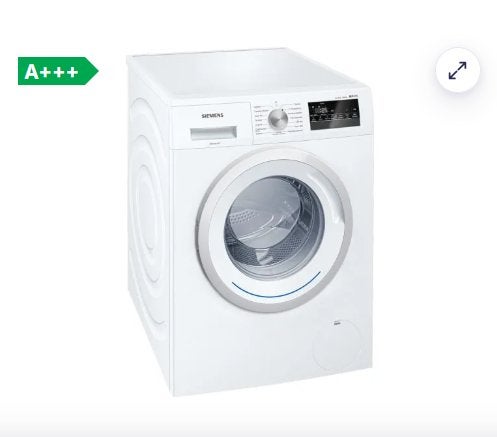Wasmachine Siemens A+++, Ophalen, Zo goed als nieuw, Voorlader, 85 tot 90 cm