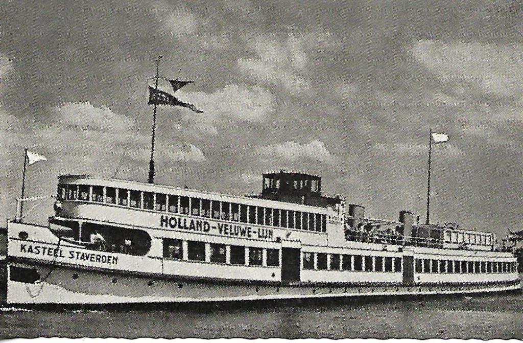 Scheepvaart- -Holland-Veluwe-Lijn, Kasteel Staverden., Verzenden, 1940 tot 1960, Ongelopen, Overige thema's