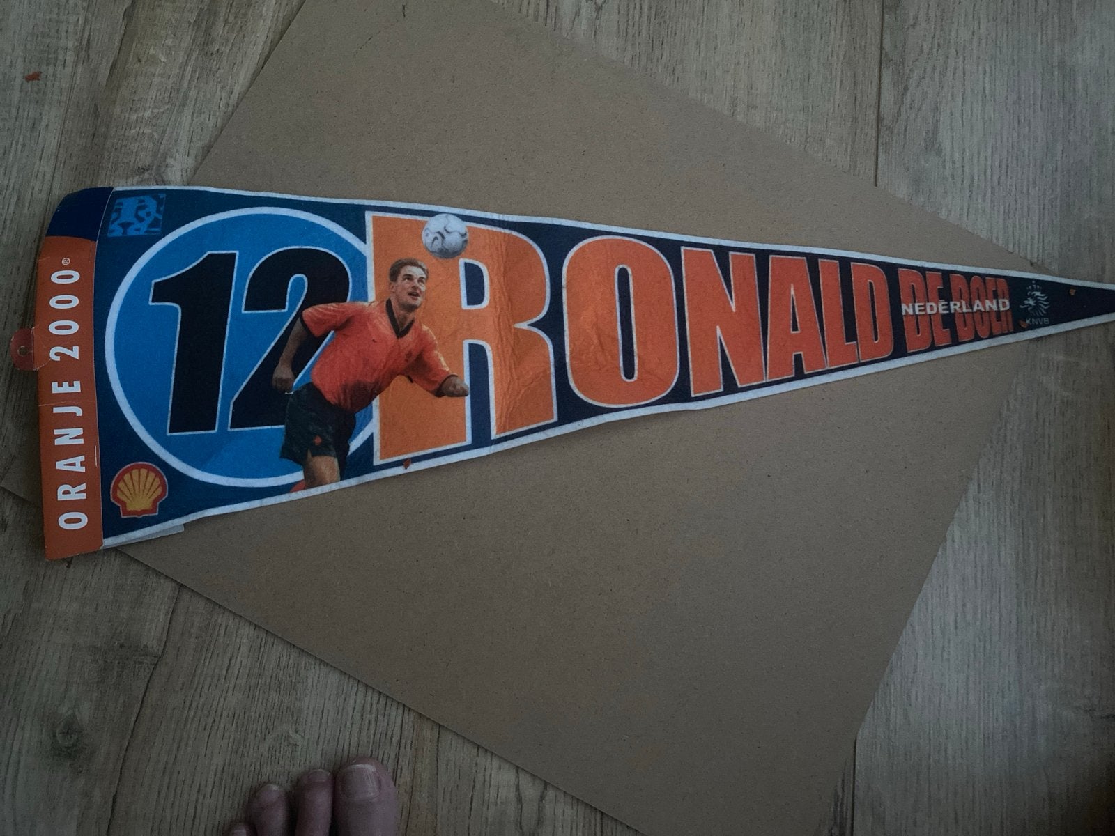 Voetbalvaantje Ronald de Boer Oranje 2000, Verzamelen, Sportartikelen en Voetbal, Ophalen, Gebruikt, Overige binnenlandse clubs