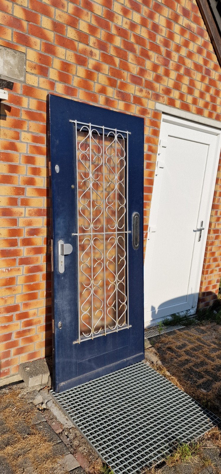 Hardhouten buitendeur.., Ophalen, Gebruikt, 80 tot 100 cm, 215 cm of meer