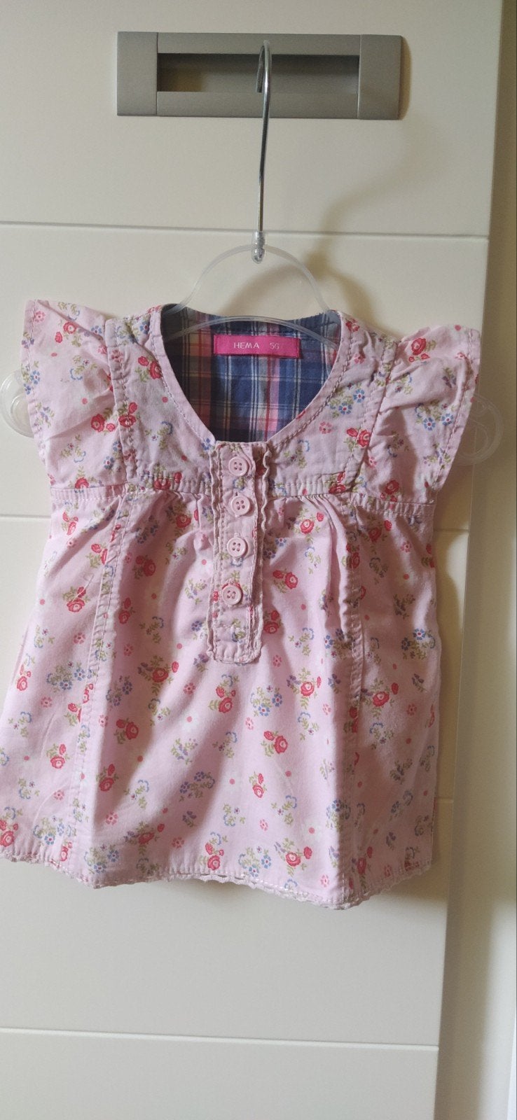 Hema Roze Bloemen tuniek Maat 56, Ophalen of Verzenden, Zo goed als nieuw, Hema, Meisje